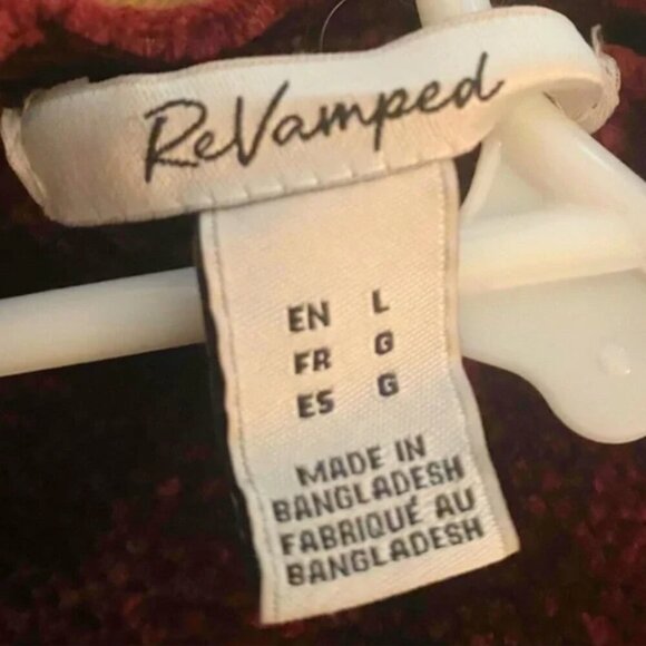 Rich Burgundy Plush Open-Front Chenille Cardigan (Revamped) — Size L - Picture 6 of 6